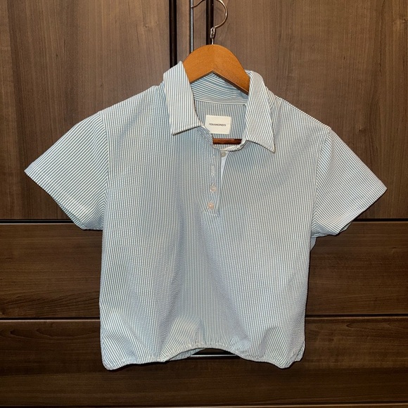 7 Diamonds Crop Ladies Collared Shirt - Picture 2 of 7